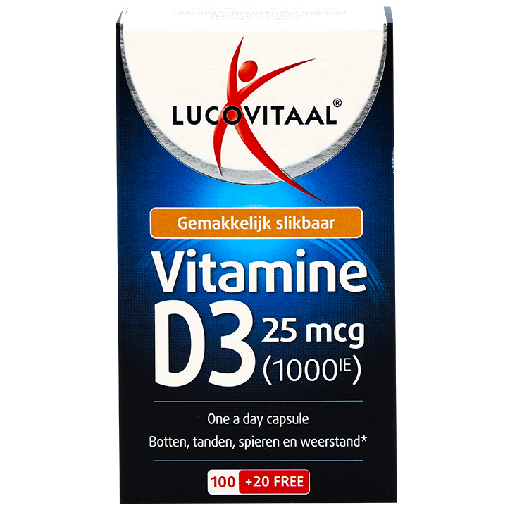 Lucovitaal Vitamine D3, 25mcg - 120 capsules