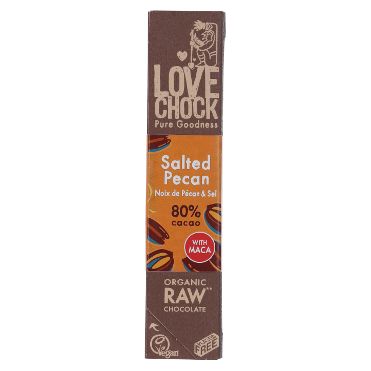 Vegan | Lovechock Salted Pecan 80% Cacao with Maca - 40g