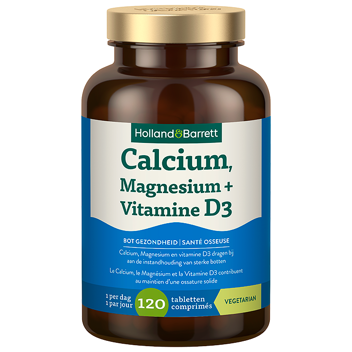 Calcium, Magnesium + Vitamine D3 - 120 tabletten