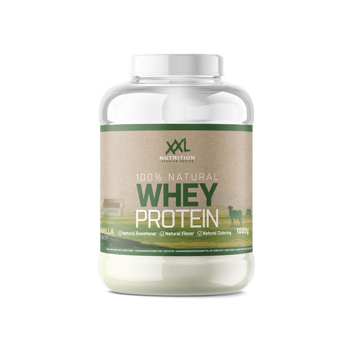 100% Natural Whey Protein Vanilla - Vanille / 1000 g