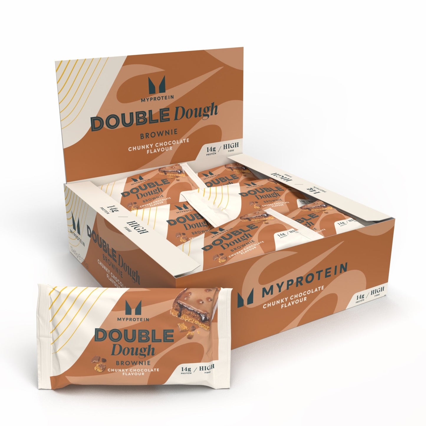 Double Dough Brownie - Dikke Chocolade / 12 × 60 g