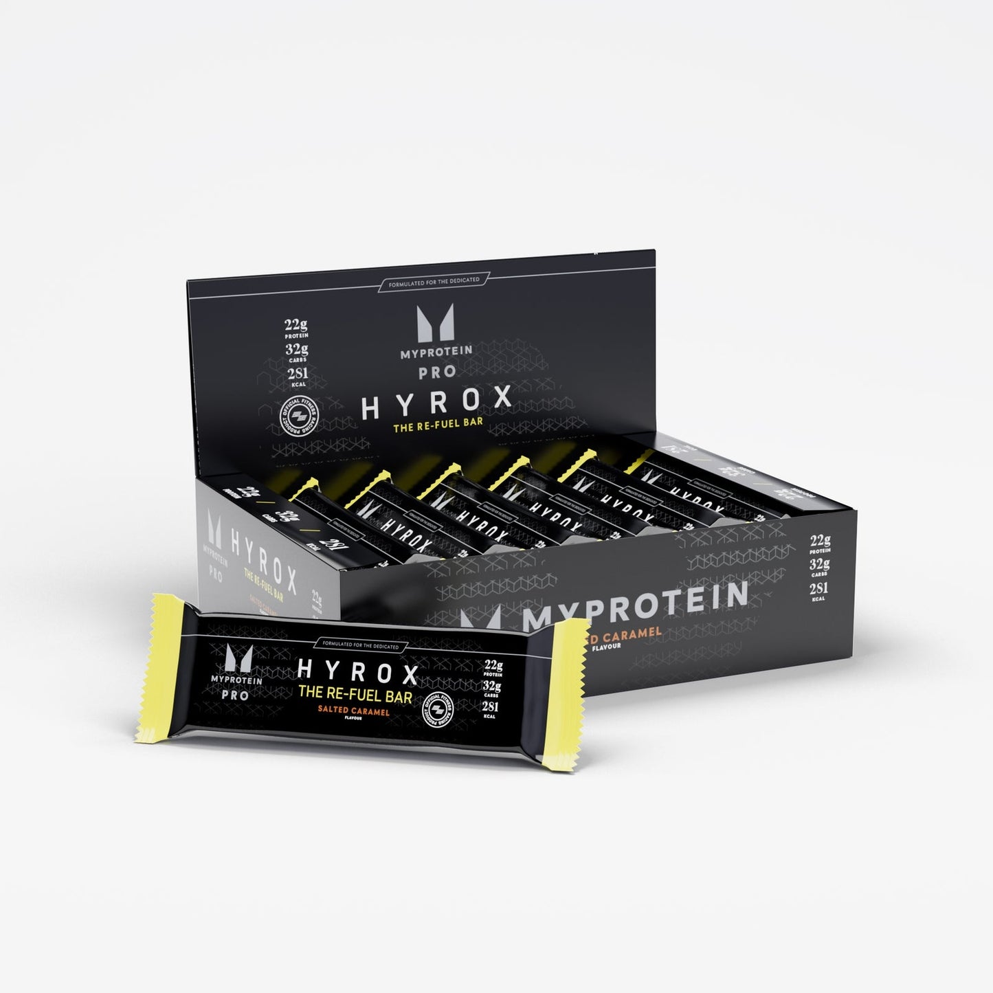 THE Re-Fuel Bar – HYROX-editie - Zoute Karamel / 12 × 80 g