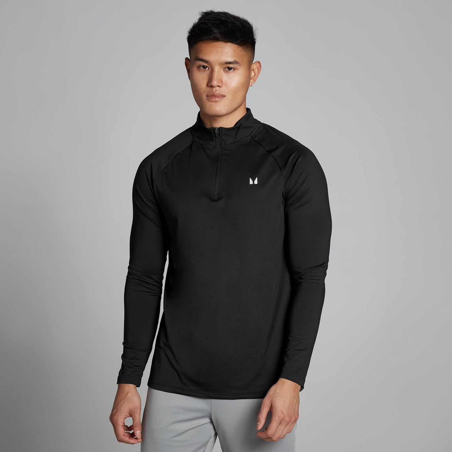 trainingstrui met kwartrits voor heren - Zwart / 3XL