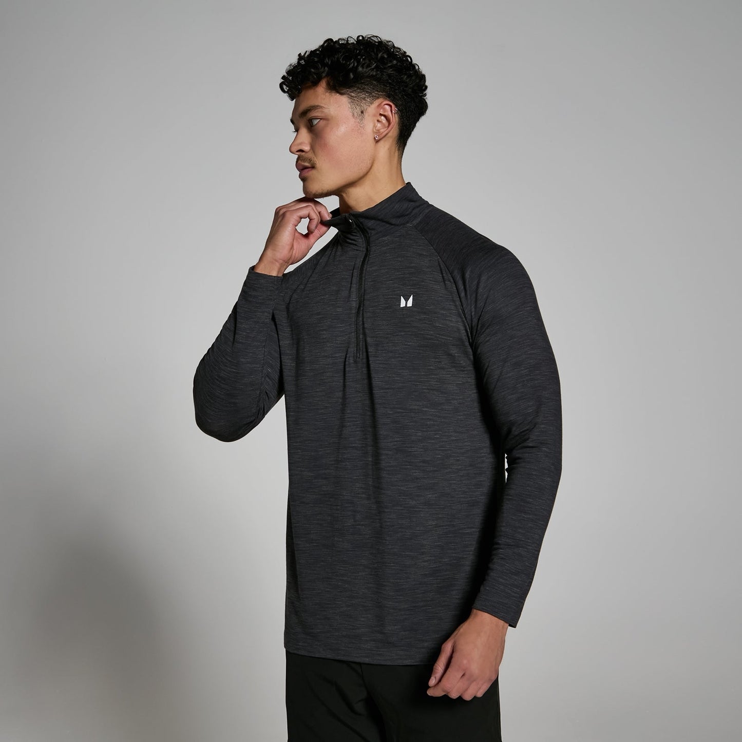 Performance shirt met kwartrits voor heren - L