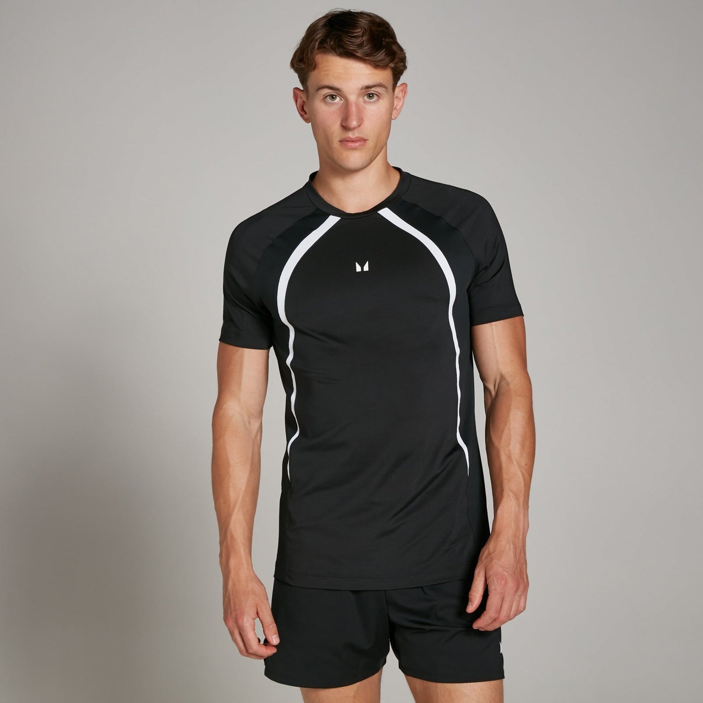 Heren Tempo Panel T-Shirt - Zwart / 3XL
