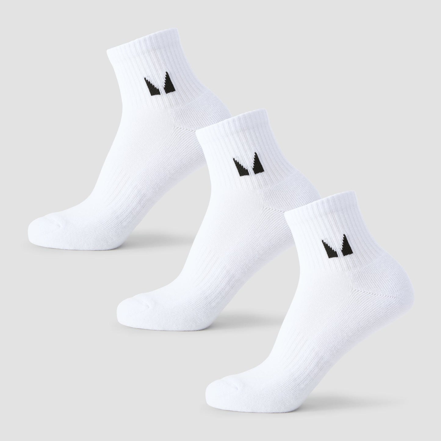 Unisex Ankle Socks - White / UK 9-11 / 3-pack