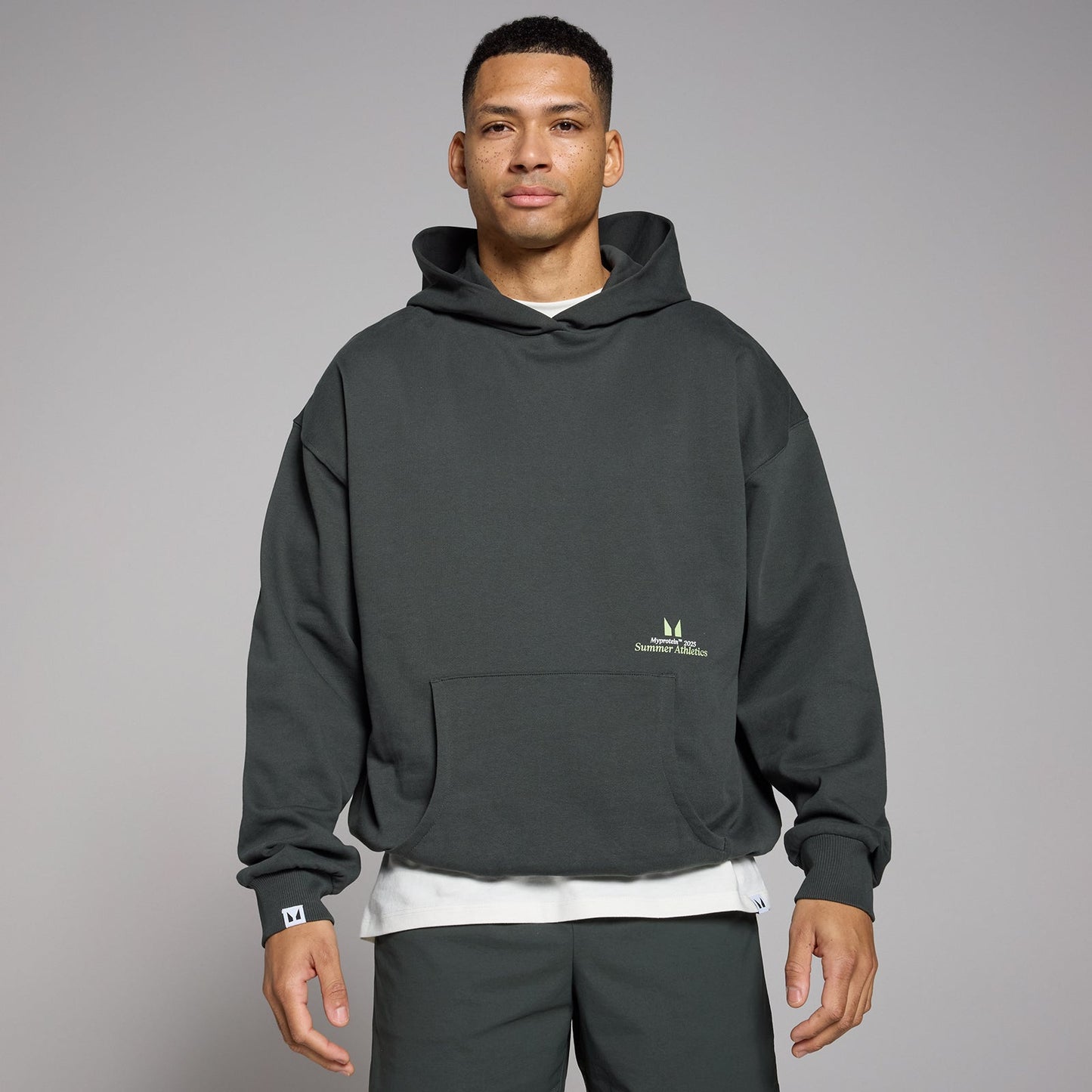 Lifestyle oversized hoodie - Verwassen zwart / XXS-XS