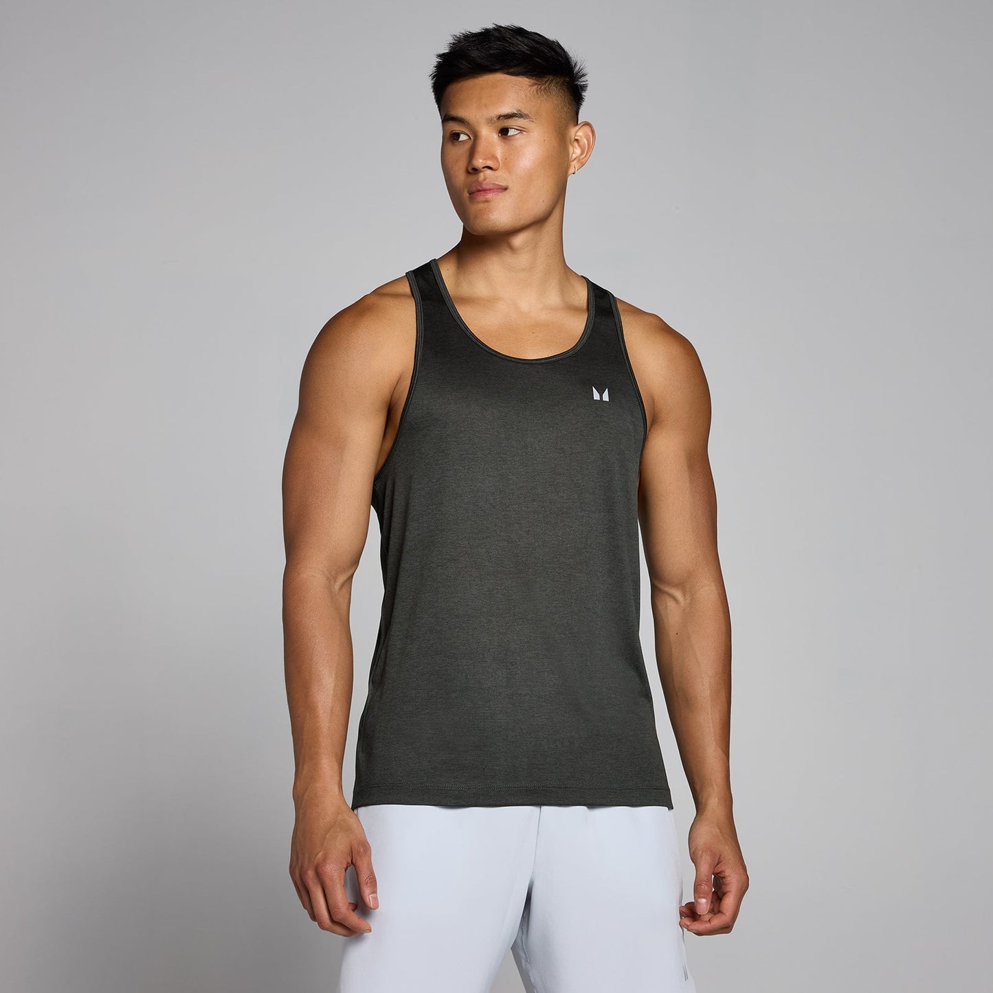 Tempo gemêleerd hemd voor heren - Verwassen zwart / 3XL