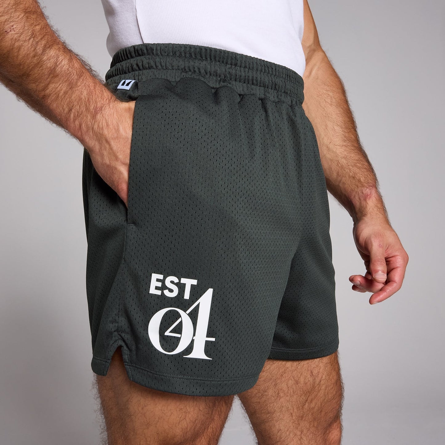 short van mesh voor heren - Verwassen zwart / M