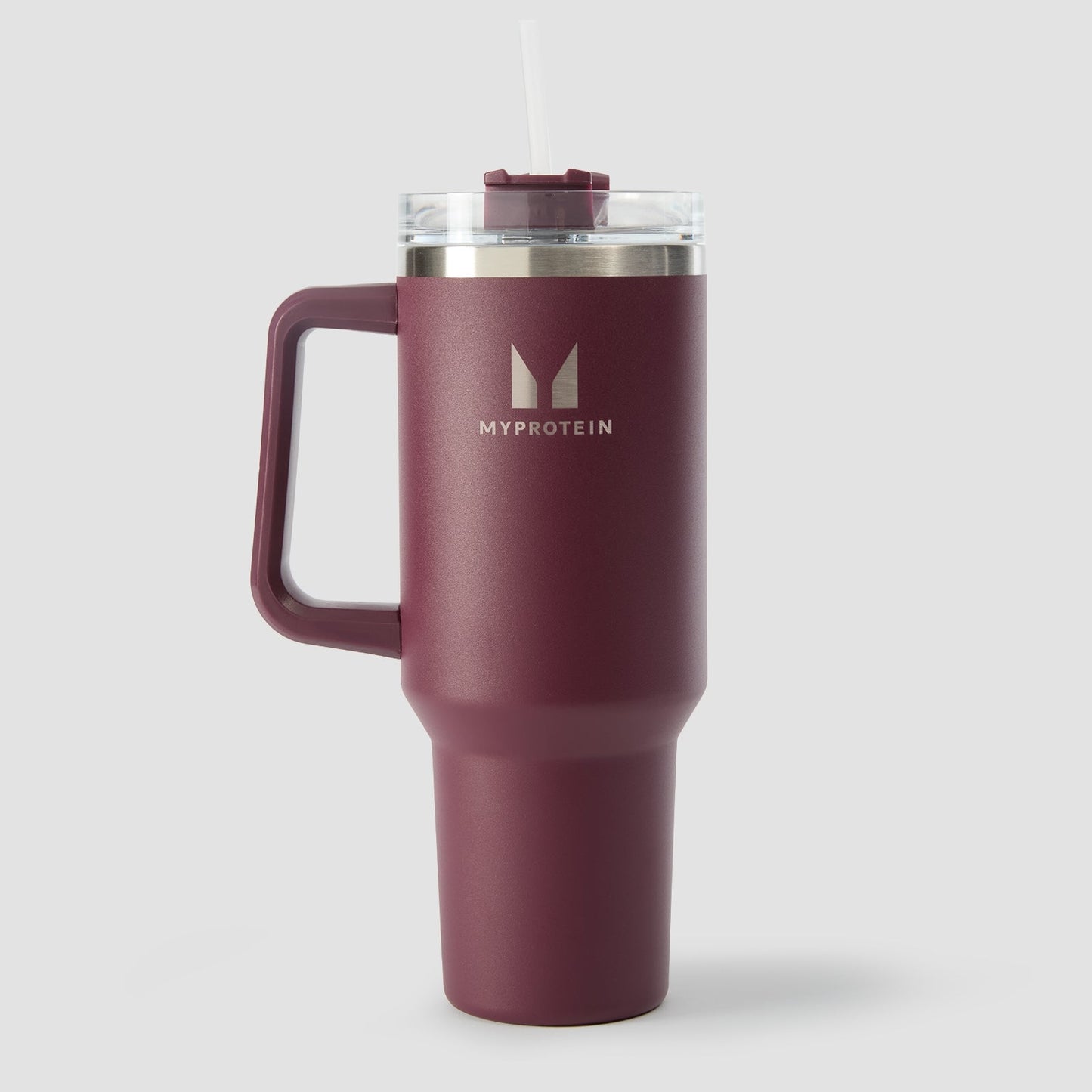 Metalen Zijhandvat Rietjes Fles 1200ml - Diep Bes