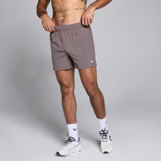 geweven trainingsshort met binnenbeenlengte van 13 cm voor heren - Mokka / 3XL