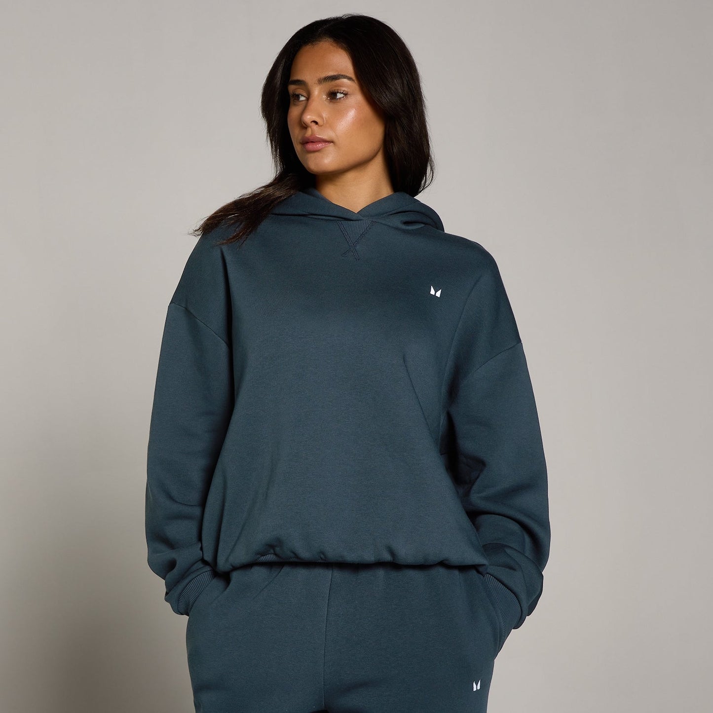 Women's Basics Oversized Hoodie - Faded Blue / XL