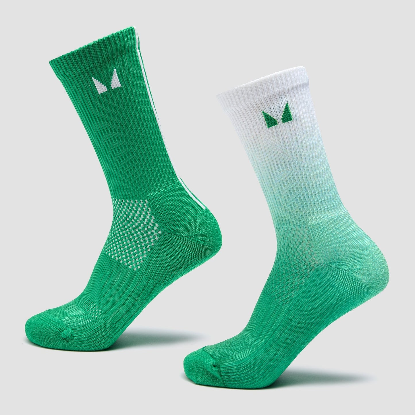 Hardloopsokken - Ombre Zesty Green / Light Lime Stripe / UK 6-8 / 2-pack
