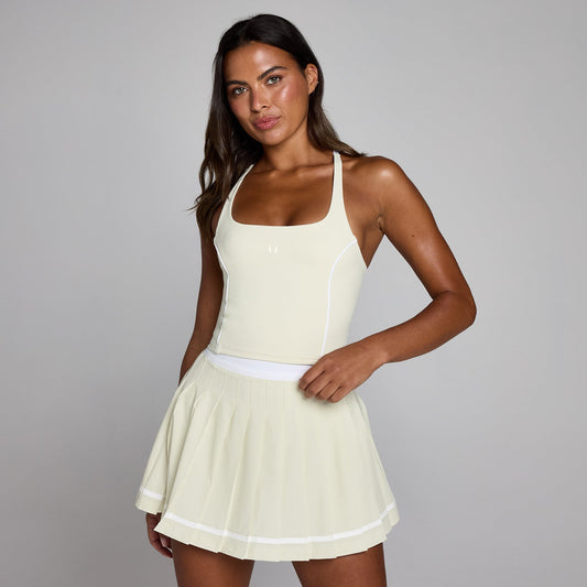 Dames Tempo Contrast Strappy Racerback Vest - Woestijnstof / XXL