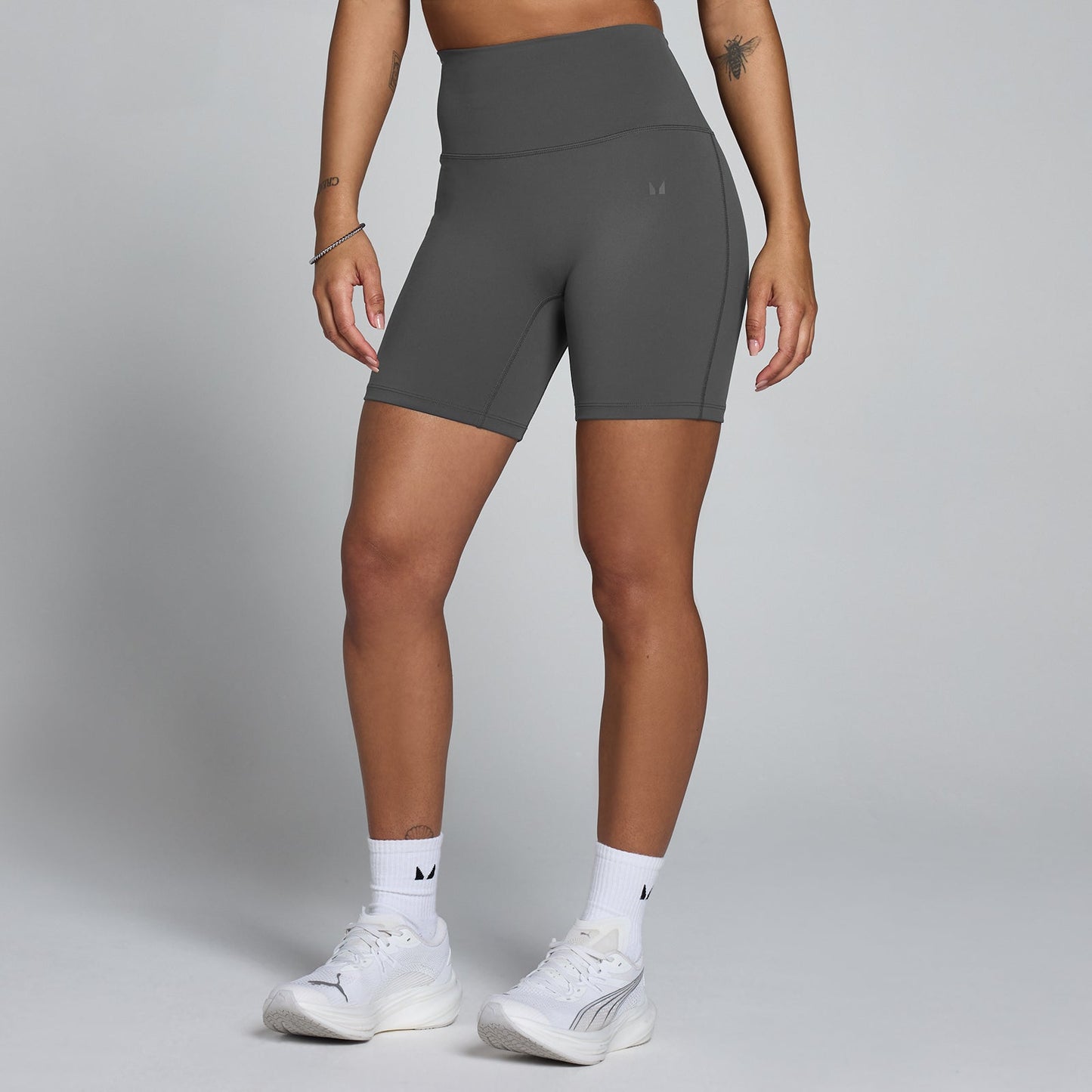 Dames Tempo Hoge Taille Short - Donkergrijs / XXL