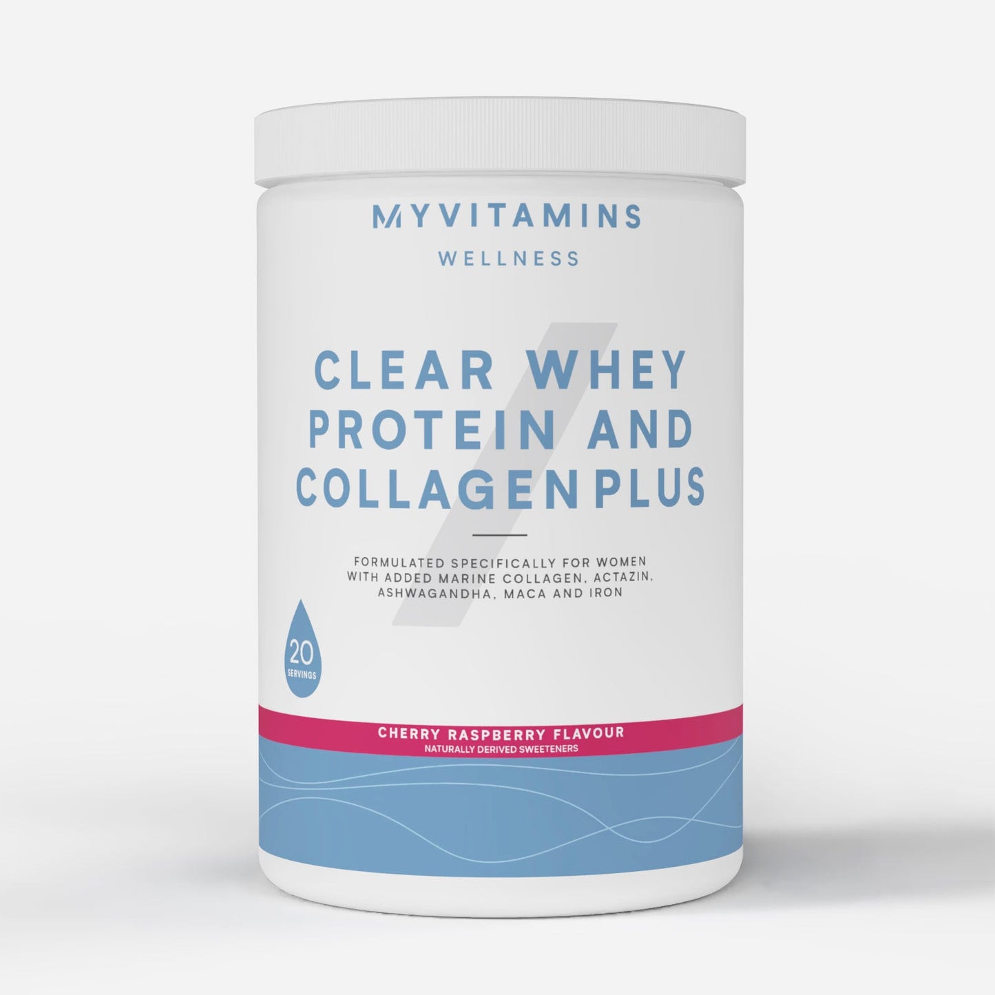 Clear Whey Protein and Collagen Plus - Cherry Raspberry / 486 g / 20 porties