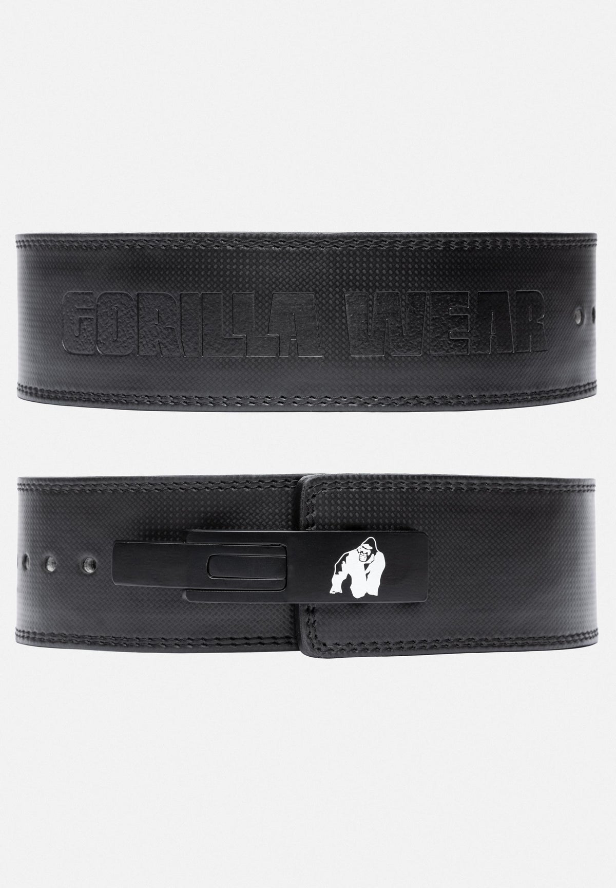 Gorilla Wear Halterriem - 4 Inch Carbon Leren Lever Belt