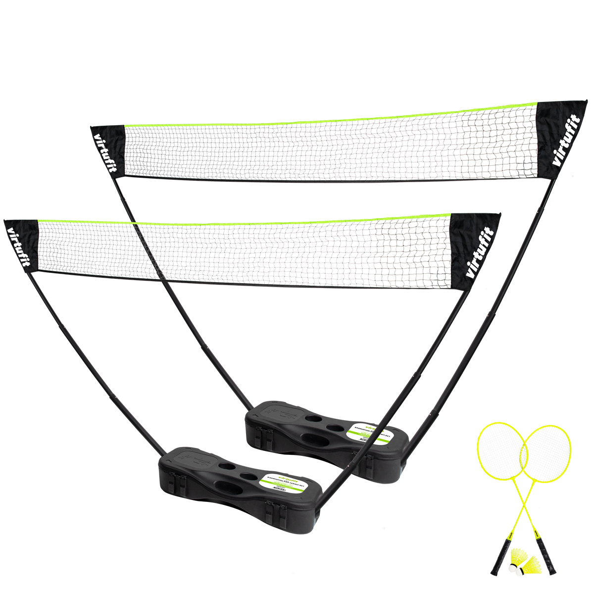 VirtuFit 2-in-1 Portable Badminton- en Tennisset - Inclusief koffer en rackets