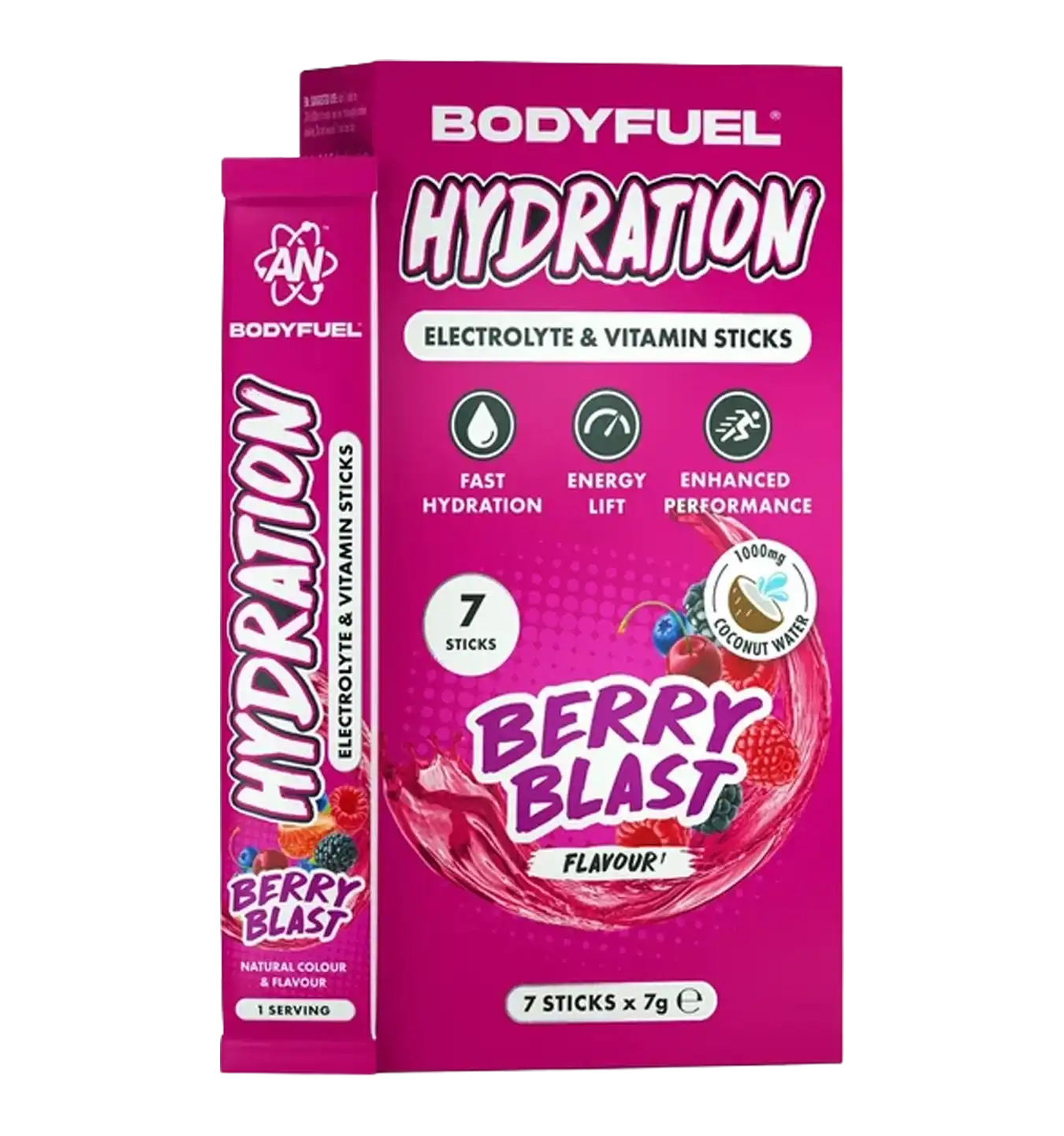 Body Fuel Hydration Sticks - 7x 7g / Berry Blast
