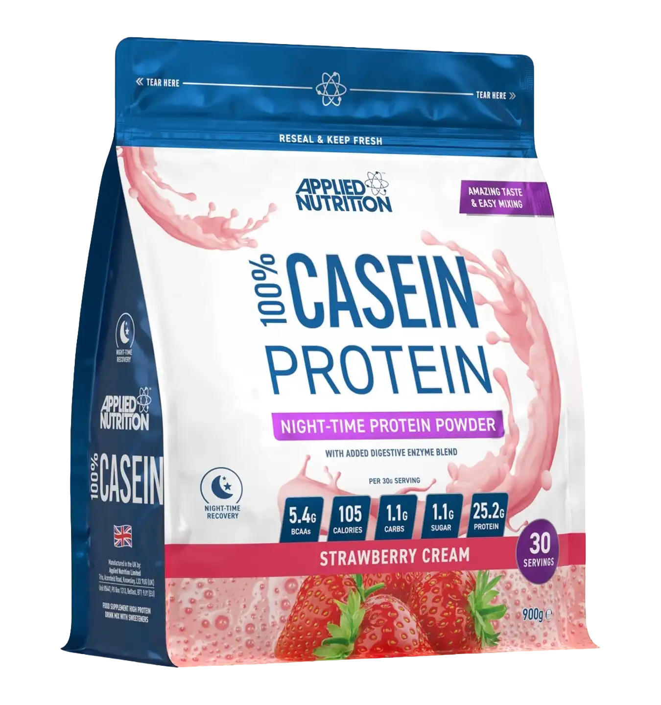 100% Casein Protein - 900 g / Strawberry