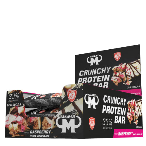 Crunchy Protein Bar – Mammut - Framboos Witte Chocolade