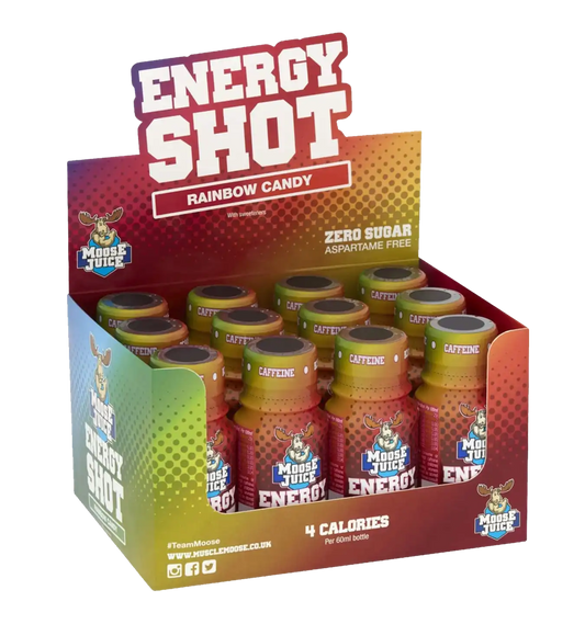 Moose Energy Shots - 12x 60 ml / Rainbow