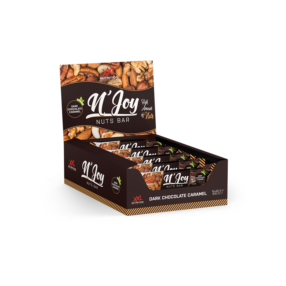 N'Joy Nuts Bar Nuts - Pure Chocolade 1 reep - Chocolade / Niet gespecificeerd / 15-pack