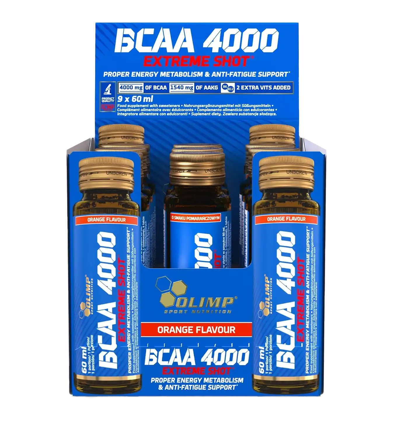 BCAA 4000 Extreme Shot - 9x 60 ml - Orange