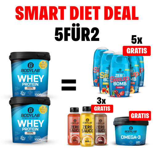 5Für2 Smart Diet-Powerpack mit Gratis Zero Saucen + Zero Sirup Bomb Mix + Omega-3 - Default Title