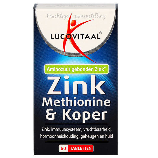 Lucovitaal Zink - Methionine & Koper (60 Tabletten)