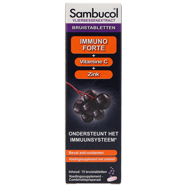 Sambucol Immuno Forte Vitamine C + Zink - 15 bruistabletten