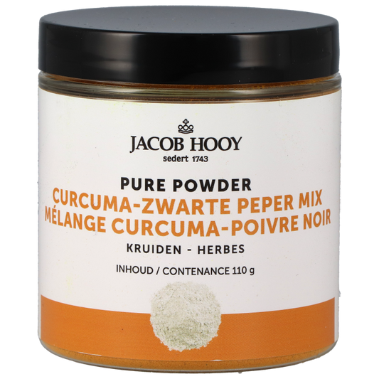 Jacob Hooy Pure Poeder Curcuma Zwarte Peper (110gr)