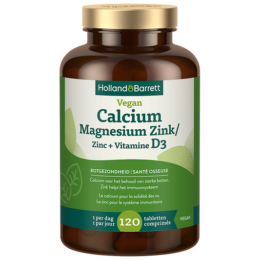 Vegan Calcium Magnesium Zink + Vitamine D3 - 120 tabletten