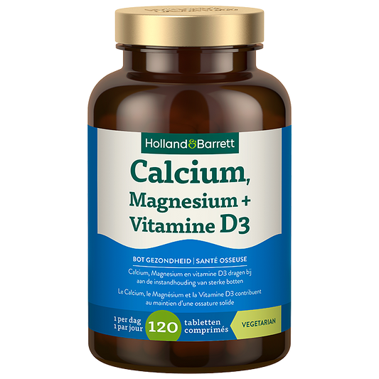 Calcium, Magnesium + Vitamine D3 - 120 tabletten