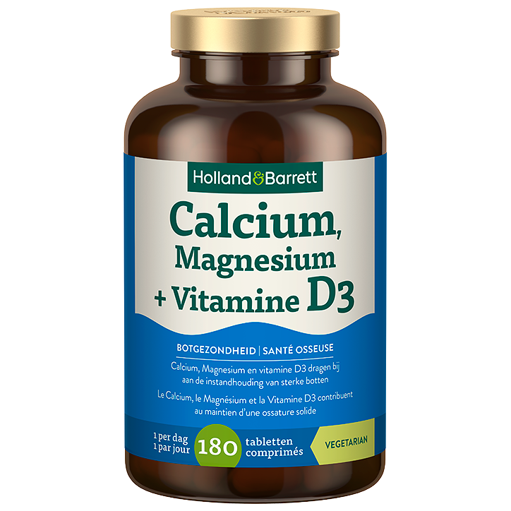 Calcium, Magnesium + Vitamine D3 - 180 tabletten