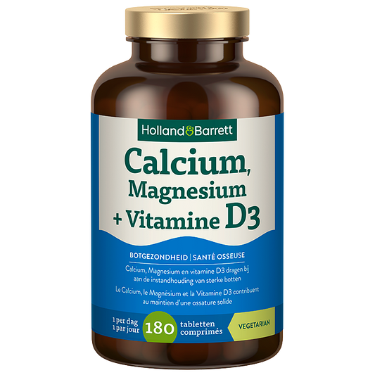 Calcium, Magnesium + Vitamine D3 - 180 tabletten