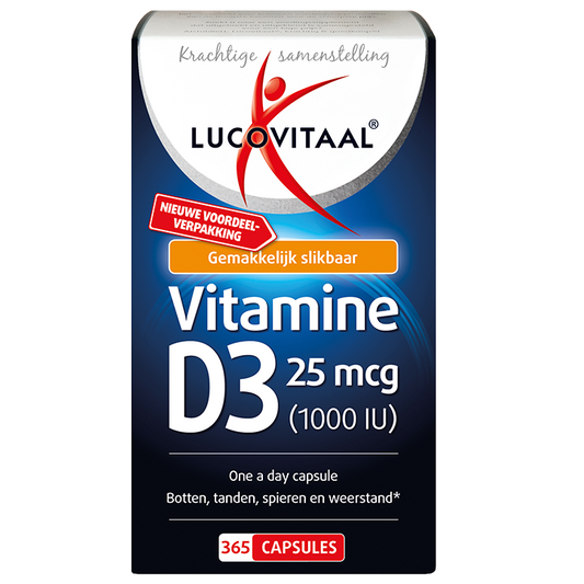 Lucovitaal Vitamine D3, 25mcg - 365 Capsules