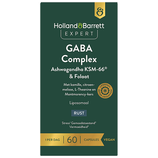 Expert GABA Complex + Ashwagandha & Folaat – 60 capsules