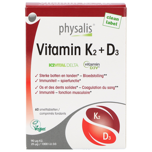 Online deals | Physalis Vitamin K2 + D3 - 60 smelttabletten