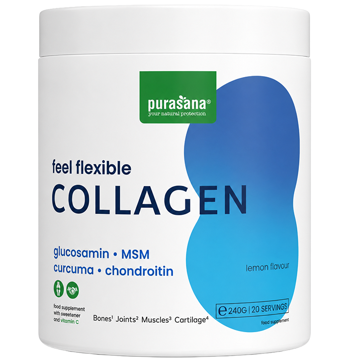 Purasana Feel Flexible Collageen + Glucosamine, Chondroïtine Citroen - 240g