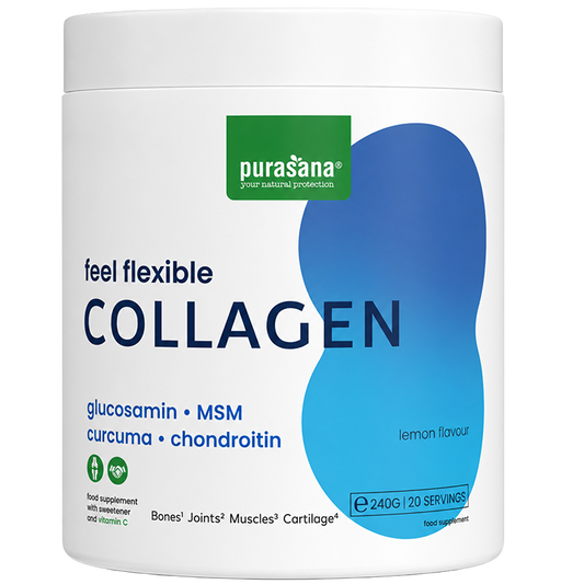 Purasana Feel Flexible Collageen + Glucosamine, Chondroïtine Citroen - 240g