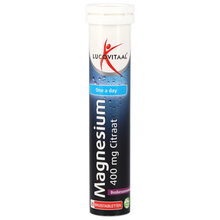 Lucovitaal Magnesium Citraat 400mg Bosbessensmaak - 20 bruistabletten