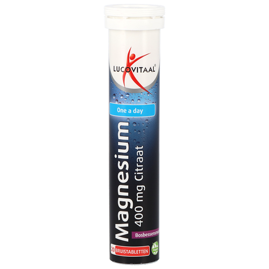 Lucovitaal Magnesium Citraat 400mg Bosbessensmaak - 20 bruistabletten