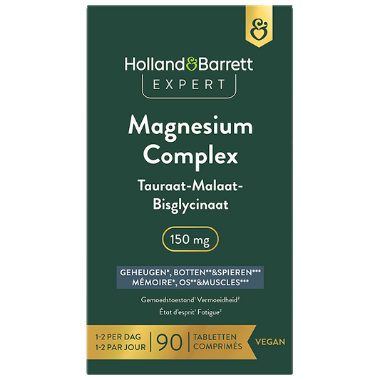 Expert Magnesium Complex Tauraat-Malaat-Bisglycinaat 150mg - Standaard