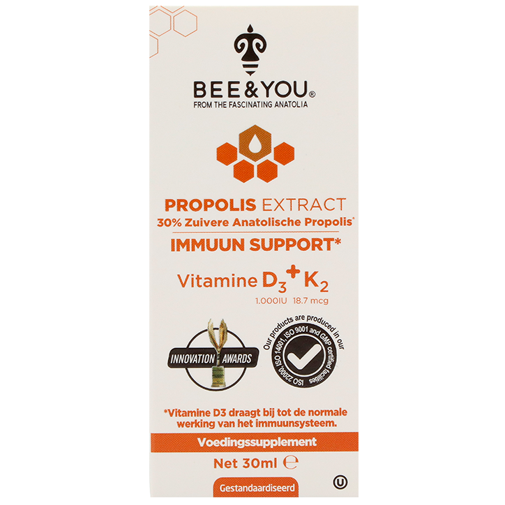 BEE&YOU Propolis Extract 30% met Vitamine D3 + K2