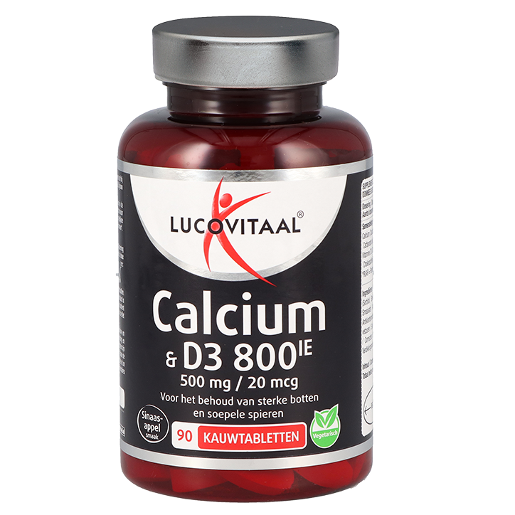 Lucovitaal Calcium 500mg En Vitamine D3 20mcg - 90 kauwtabletten