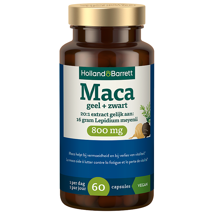 Maca Geel + Zwart 800mg - 60 capsules
