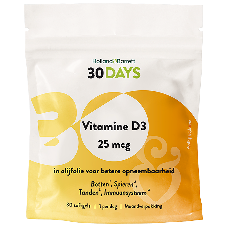 30DAYS Vitamine D3 25mcg - Standaard