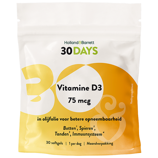 30DAYS Vitamine D3 75mcg - 30 softgels