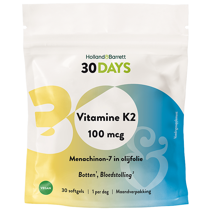 30DAYS Vitamine K2 100mcg - 30 softgels